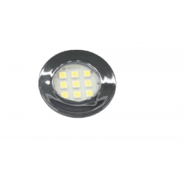 Luminária redonda cromada fria de 46 mm da Nuze, com 9 leds. - E511C