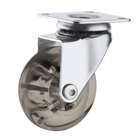 RODIZIO RG75 FUME CROMADO S/ FREIO REF 175200