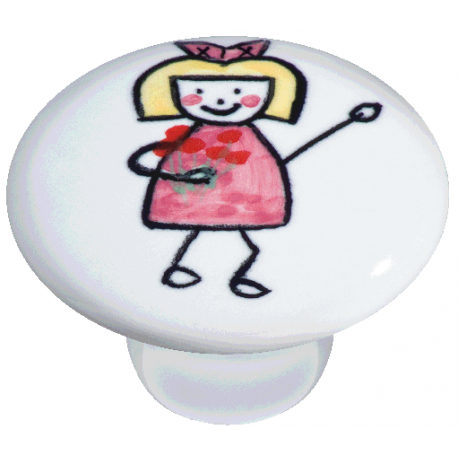 PUXADOR IL 7049 MENINA FLOR - R 8640