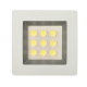 LUMINARIA QUAD 12403PAL PRATA ALUM 9 LEDS QUENTE