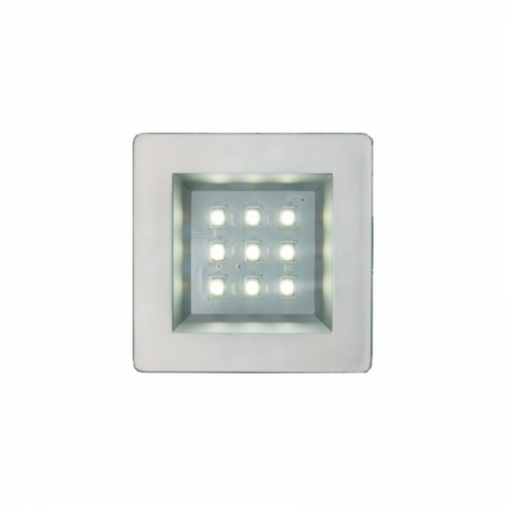 LUMINARIA QUAD 13409CRB CROMADA 9 LEDS SMD FRIO