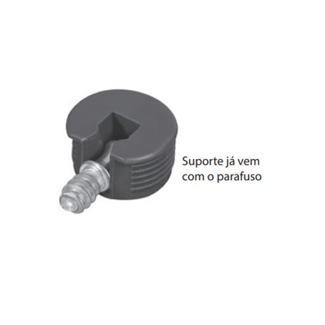 KIT COM DOZE SUPORTES BRANCOS PLÁSTICOS PARA PRATELEIRA FIXA - 002201