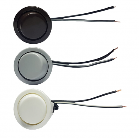 BOTAO RED CINZA LIGA/DESLIGA C/ FIO 15CM N01.01