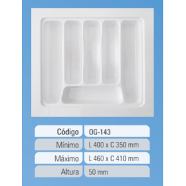 DIV DE TALHER DT 143 - 460X410 MIN 400X350 BRANCA