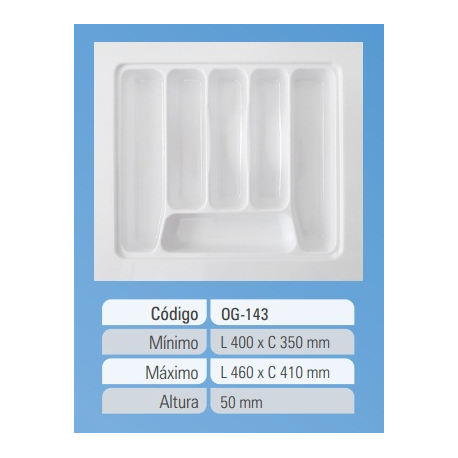 DIV DE TALHER DT 143 - 460X410 MIN 400X350 BRANCA