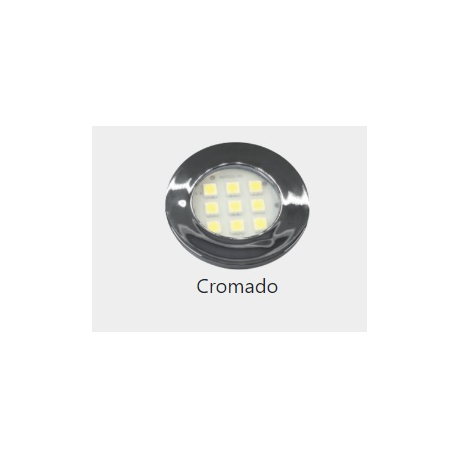 LUMINARIA RED 46MM CROMADA 8LEDS 1.5W QUENTE E312C