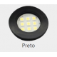 LUMINARIA REDONDA 46MM PRETA 9LEDS FRIA E511P
