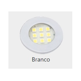 LUMINARIA REDONDA 46MM BRANCA 9LEDS QUENTE E311B