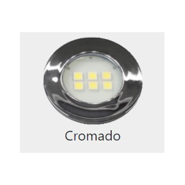 LUMINARIA RETAN 40X46 CROMADA 6LED QUENTE E310C