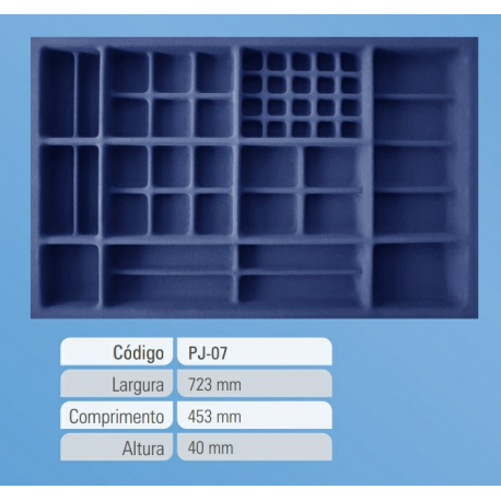 PORTA JÓIA AVELUDADO PRETO 723mm X 453mm PJ-07