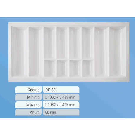 ORGANIZADOR DE TALHERES PARA GAVETA 1062mm x 495mm - OG 80