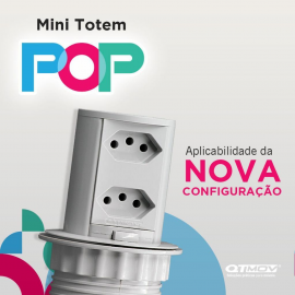 MINI TOTEM POP10 2TOMADAS PRETO QM52301.00