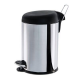 LIXEIRA INOX C/ PEDAL 5L TAMPA PRETA 3048/202