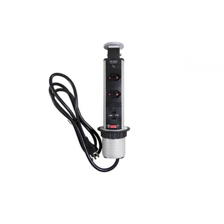 TORRE MULTIPLUG 2 TOMADAS + 1 USB 36503025