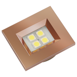 LUMINARIA RETAN 40X46 ROSE GOLD 4LED FRIA E514RG