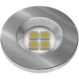 LUMINARIA REDONDA QUENTE CROMADA 4 LEDS E321C