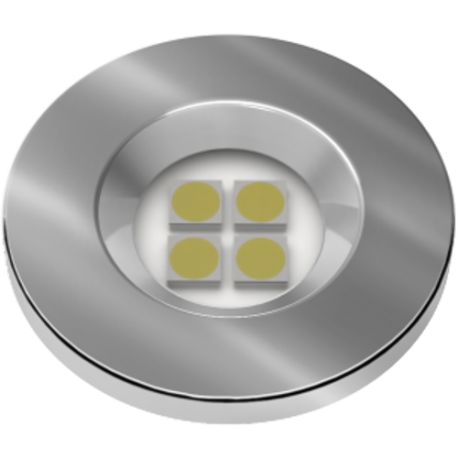 LUMINARIA REDONDA QUENTE CROMADA 4 LEDS E321C