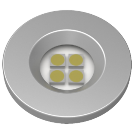 LUMINARIA REDONDA ALUM FOSC 4 LEDS QUENTE E321A