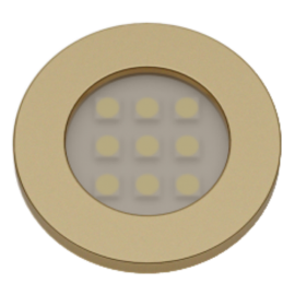 LUMINARIA 9 LEDS QUENTE REDONDA 46MM OURO VELHO E311OV