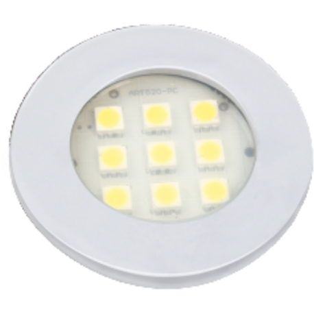 LUMINARIA REDONDA 46MM BRANCA 9LEDS FRIA E511B