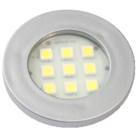 LUMINARIA REDONDA 46MM ALU FOSCO 9LED QUENTE E311A