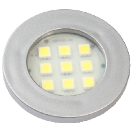 LUMINARIA REDONDA 46MM ALU FOSCO 9LED QUENTE E311A
