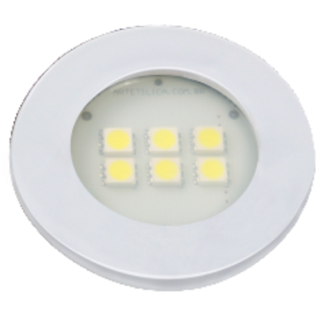 LUMINARIA RED 46MM BRANCA 6LEDS FRIA E515B