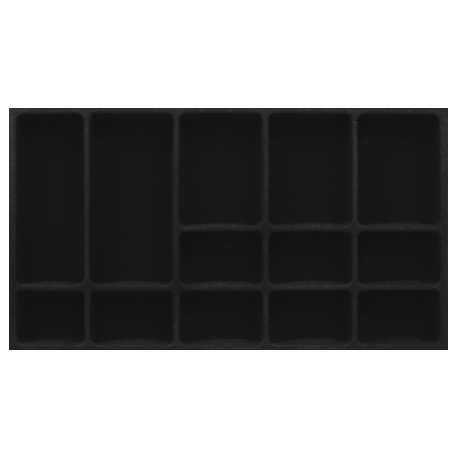 PORTA JOIAS PJ 01 663X365MM AVELUDADO PRETO