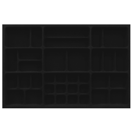 PORTA JÓIA AVELUDADO PRETO 667mm X 436mm PJ-22