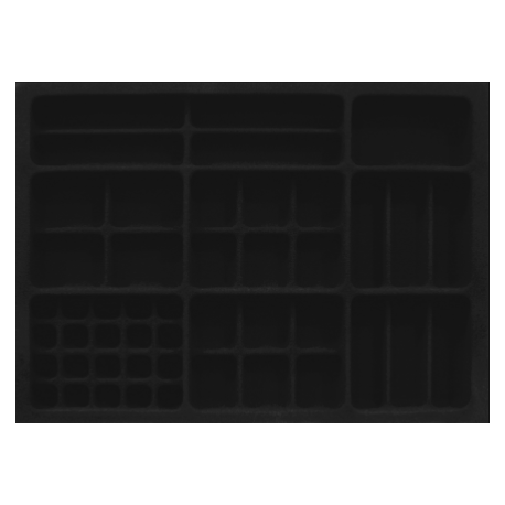 PORTA BIJUTERIAS AVELUDADO PRETO 632mm X 453mm PJ-10