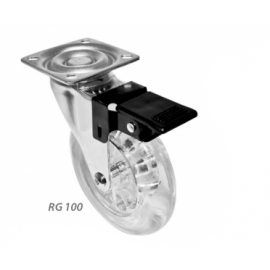 RODIZIO RG100 INCOLOR CROMADO C/ FREIO